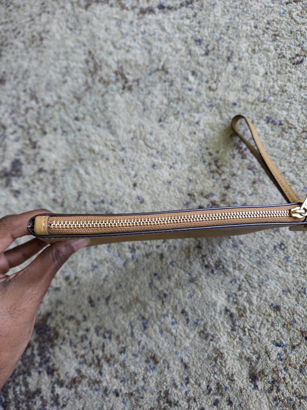 Coach Essentials Leather Wristlet In Honey Brown - Picture 3 of 7
